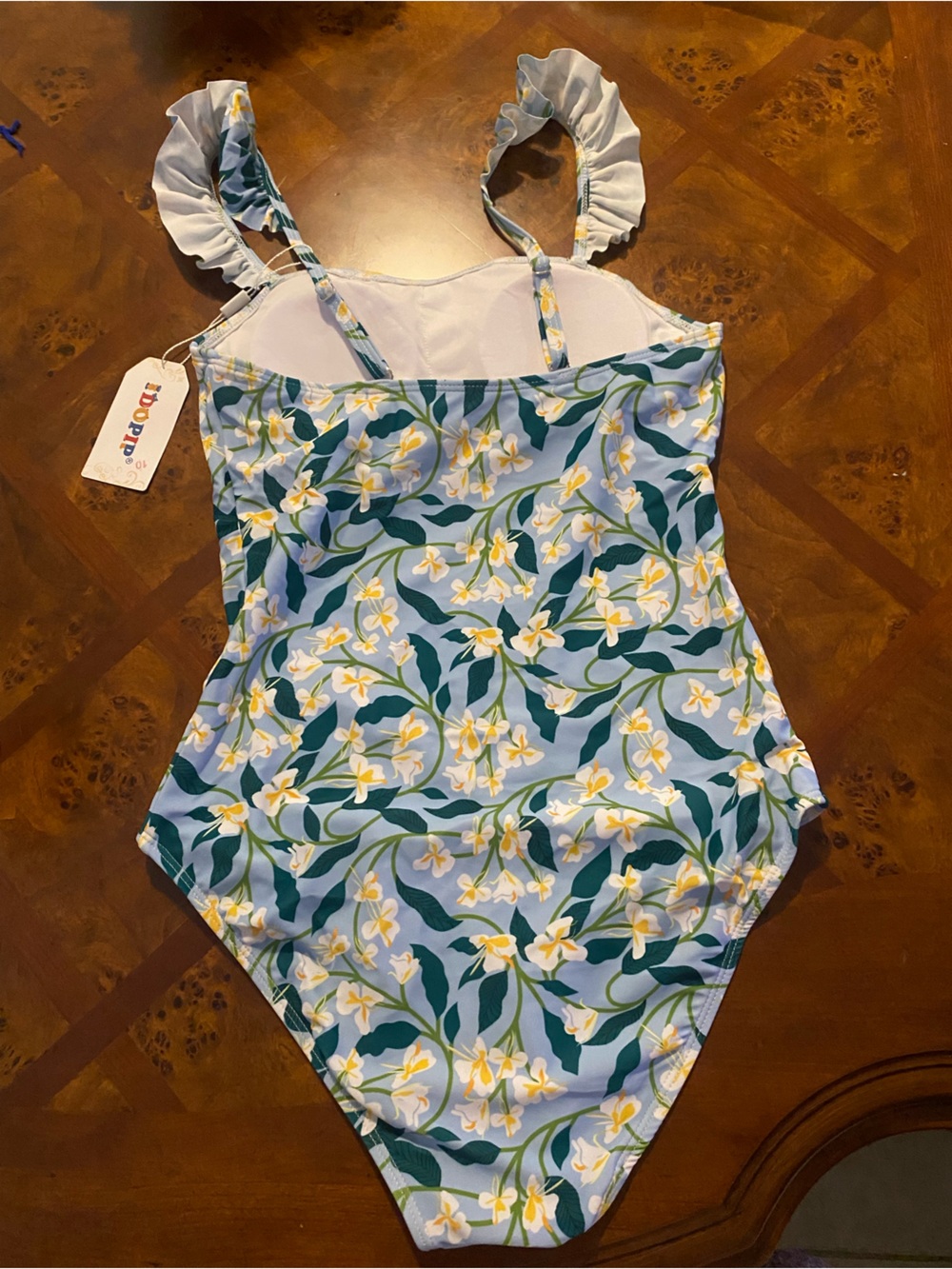 NWT- Floral Ruffle Matching Wrap - Picture 6 of 11